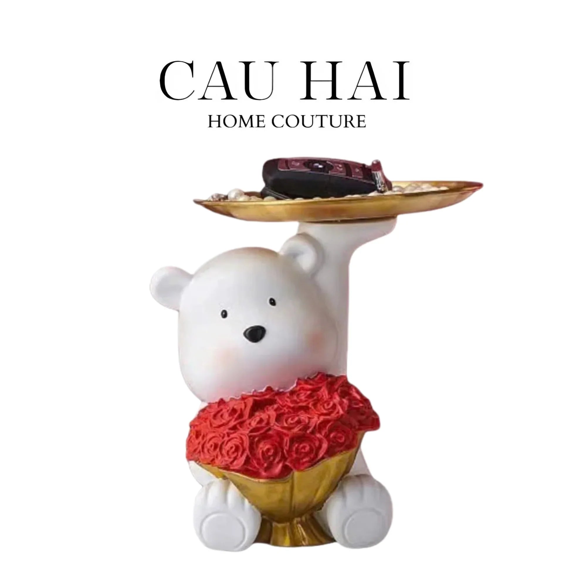 Tượng Figurine Teddy Of Love-CẬU HAI HOME DECOR