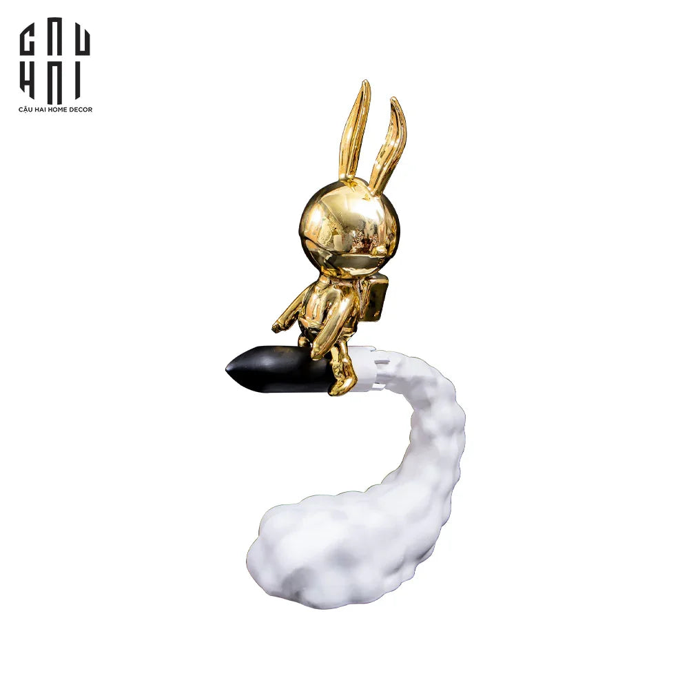 TƯỢNG FLYING ROCKET BUNNY-CẬU HAI HOME DECOR