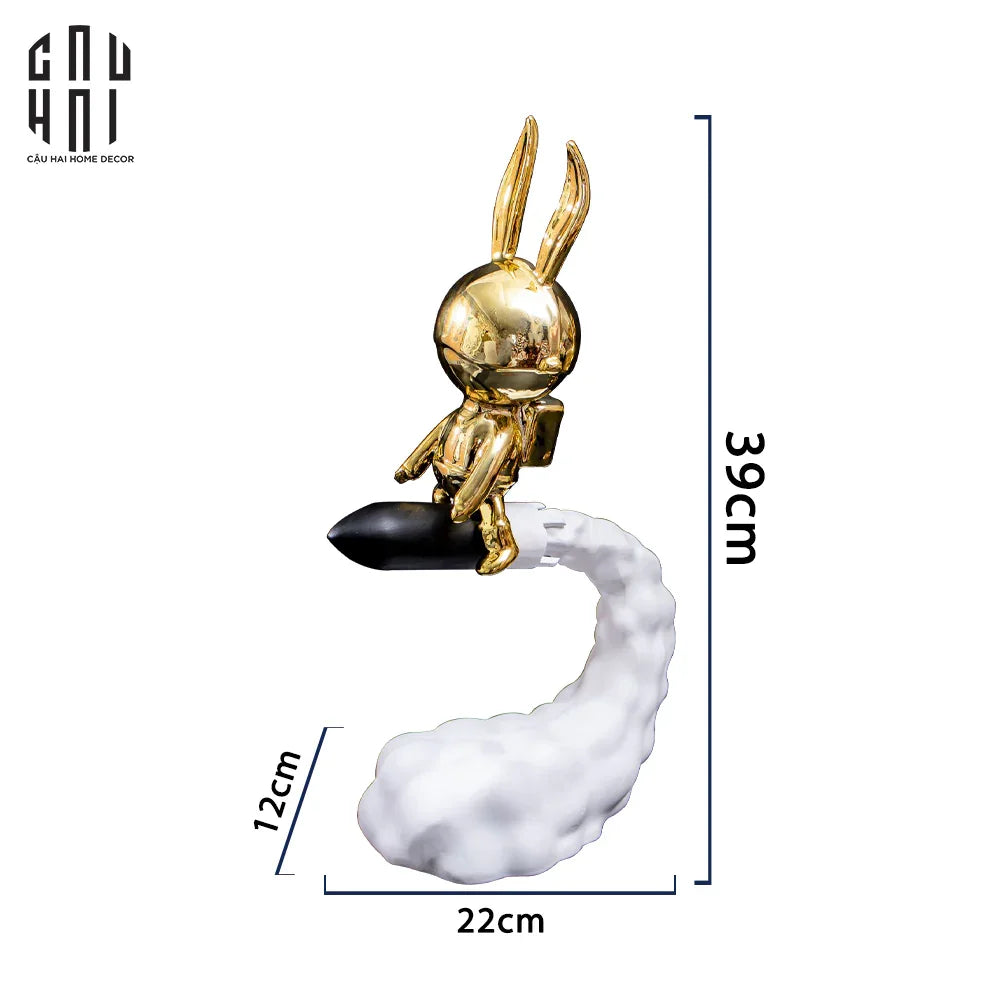 TƯỢNG FLYING ROCKET BUNNY-CẬU HAI HOME DECOR