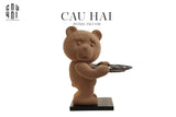 TƯỢNG GẤU SUPER BROWNIE VELVET BEAR-CẬU HAI HOME DECOR