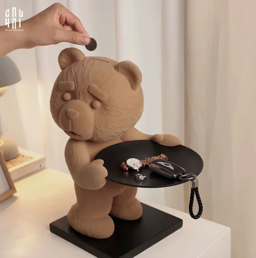TƯỢNG GẤU SUPER BROWNIE VELVET BEAR-CẬU HAI HOME DECOR