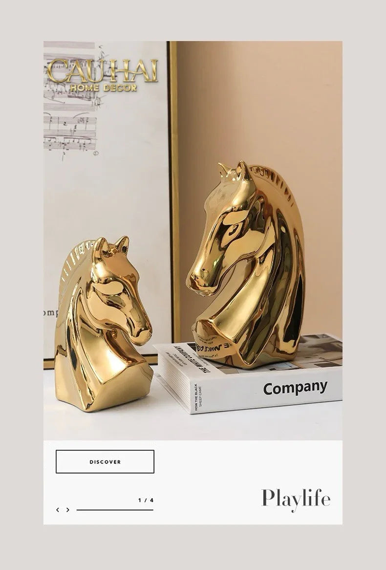 Tượng Gilded Luminous Knight H17 Fw25-TƯỢNG TRANG TRÍ-Đối tác tại Trung Quốc theo từng đơn đặt hàng-CẬU HAI HOME DECOR