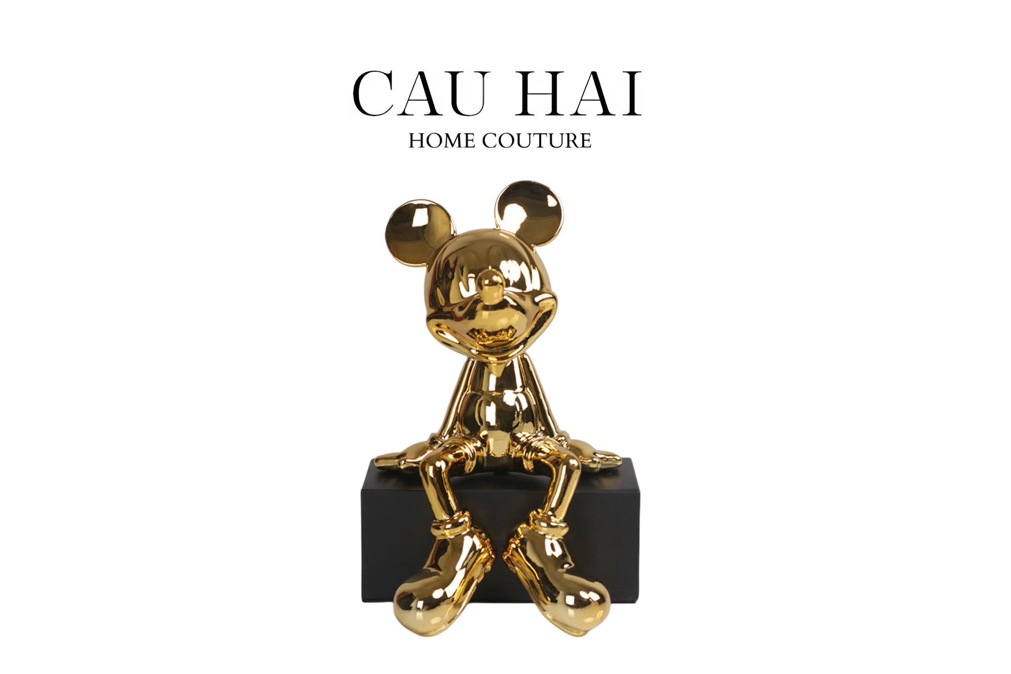 TƯỢNG GILDED MICKEY LOUNGE-CẬU HAI HOME DECOR
