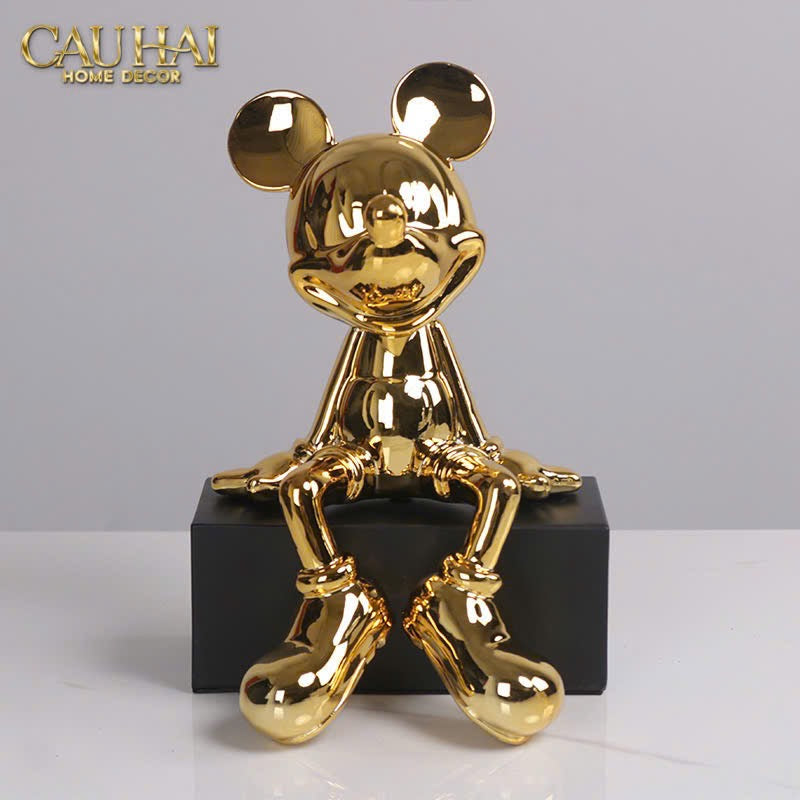TƯỢNG GILDED MICKEY LOUNGE-CẬU HAI HOME DECOR