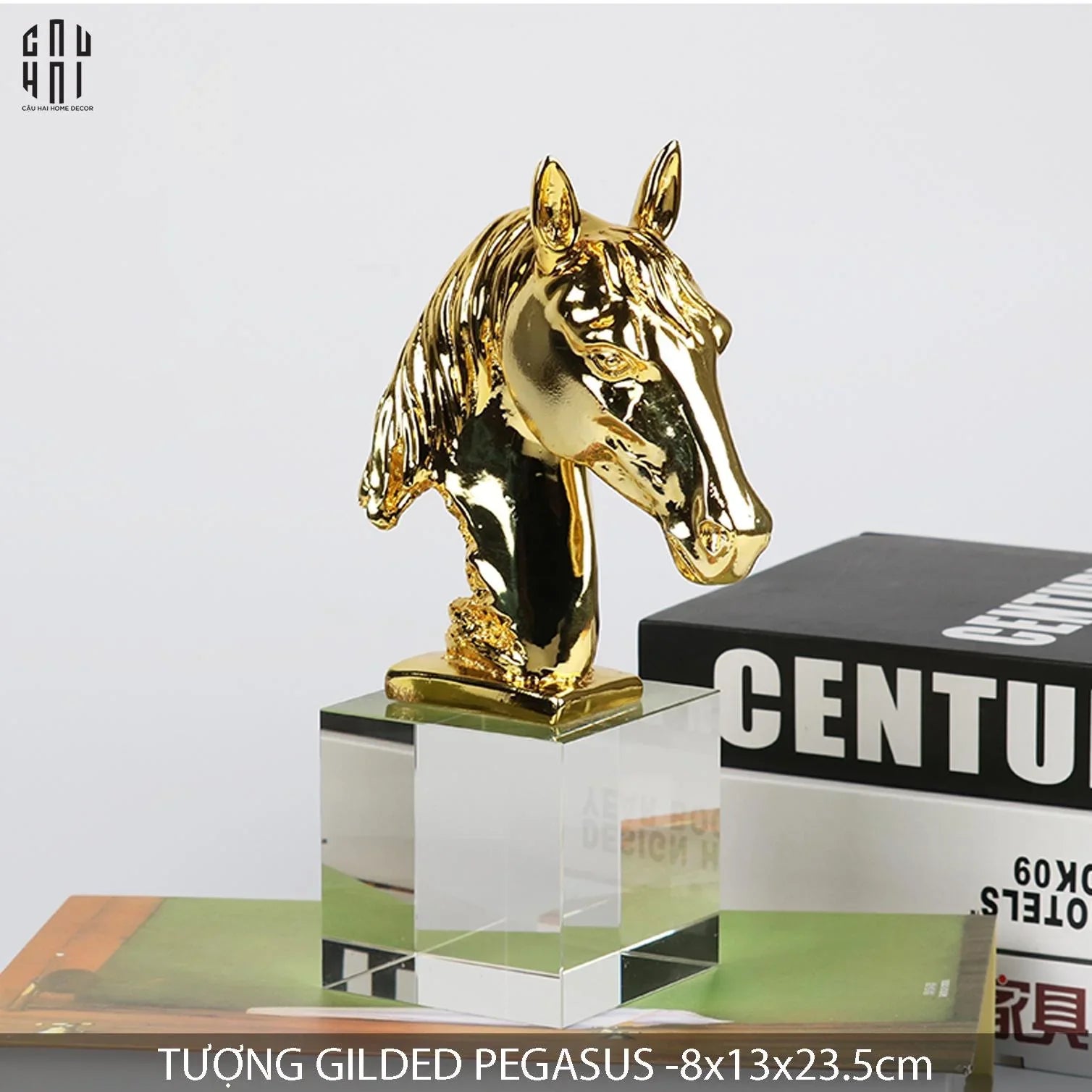 TƯỢNG GILDED PEGASUS FW25-CẬU HAI HOME DECOR