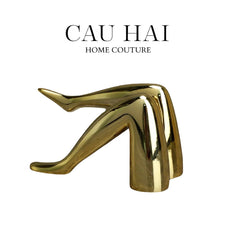 Tượng Gilded Runway Modeling Catwalk Fw25-CẬU HAI HOME DECOR