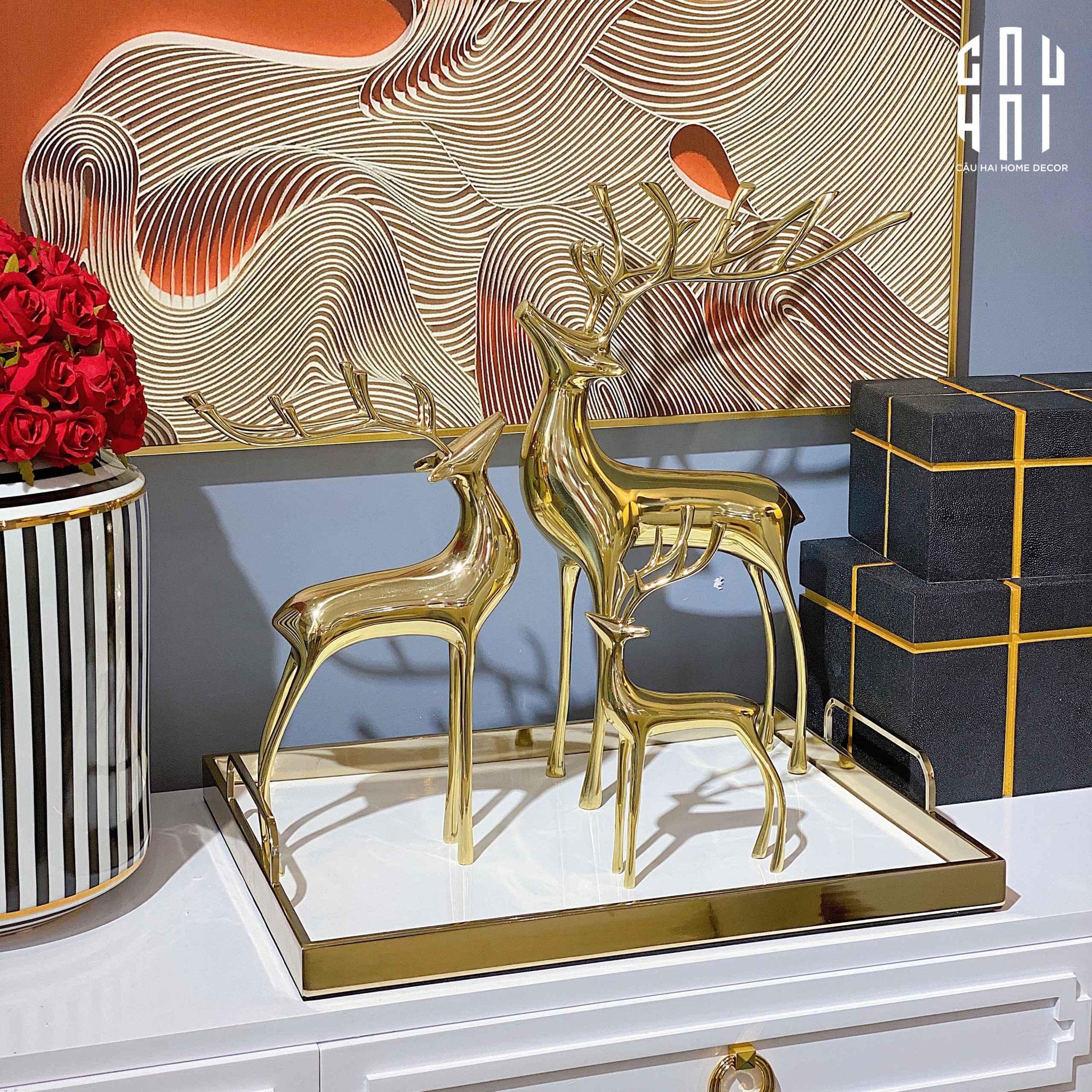 TƯỢNG GOLDEN ALLEY PREMIUM-CẬU HAI HOME DECOR