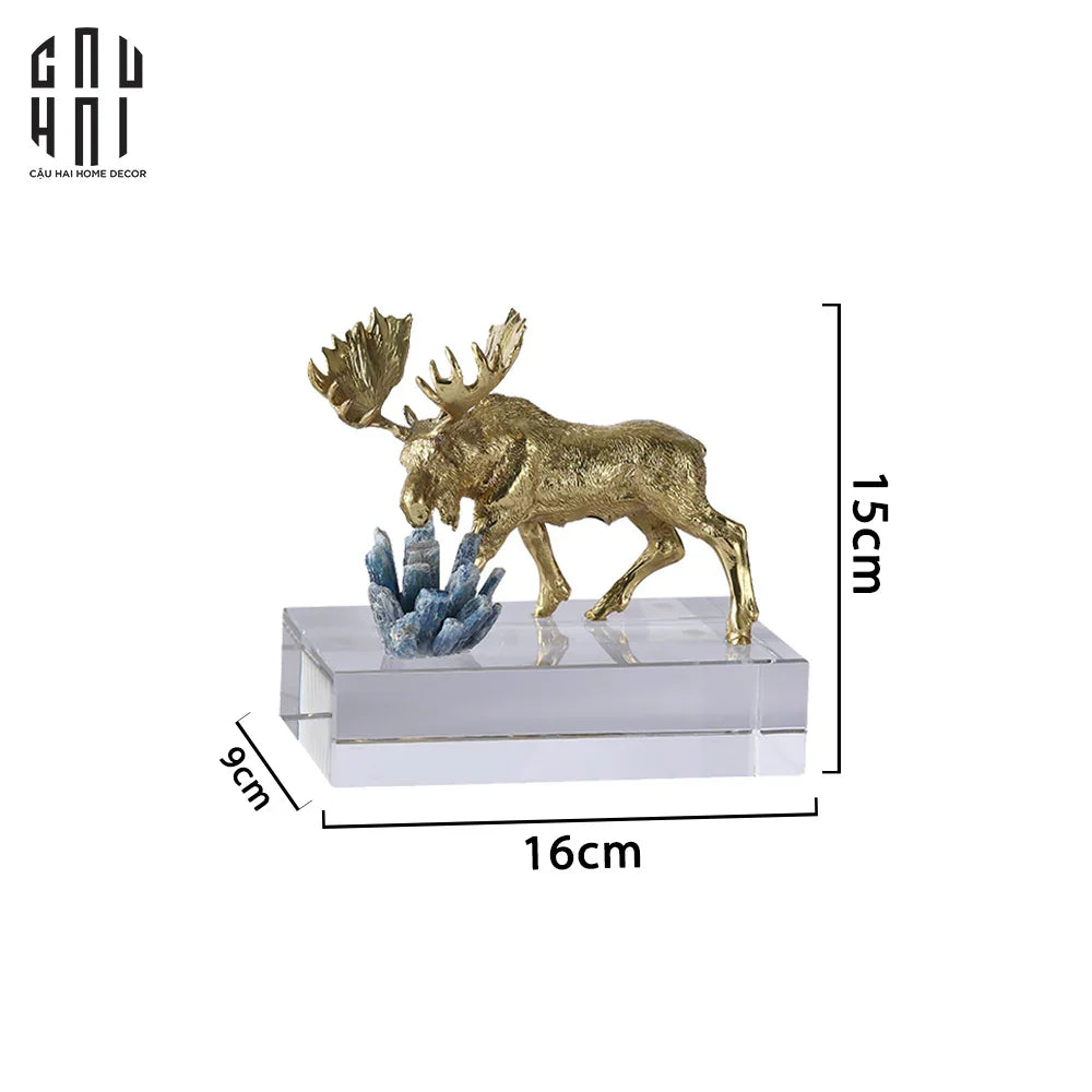 TƯỢNG GOLDEN MOOSE SS25-CẬU HAI HOME DECOR