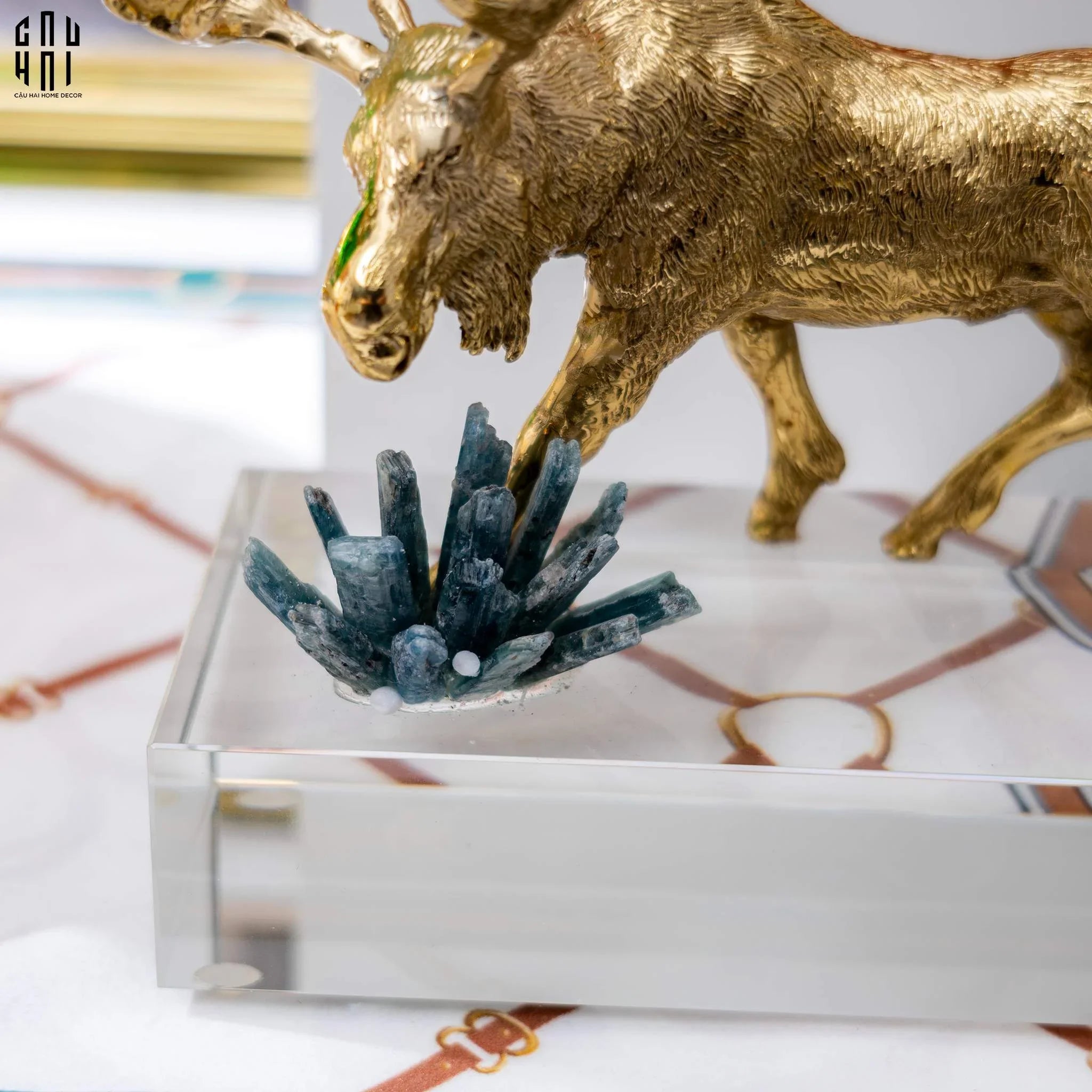 TƯỢNG GOLDEN MOOSE SS25-CẬU HAI HOME DECOR
