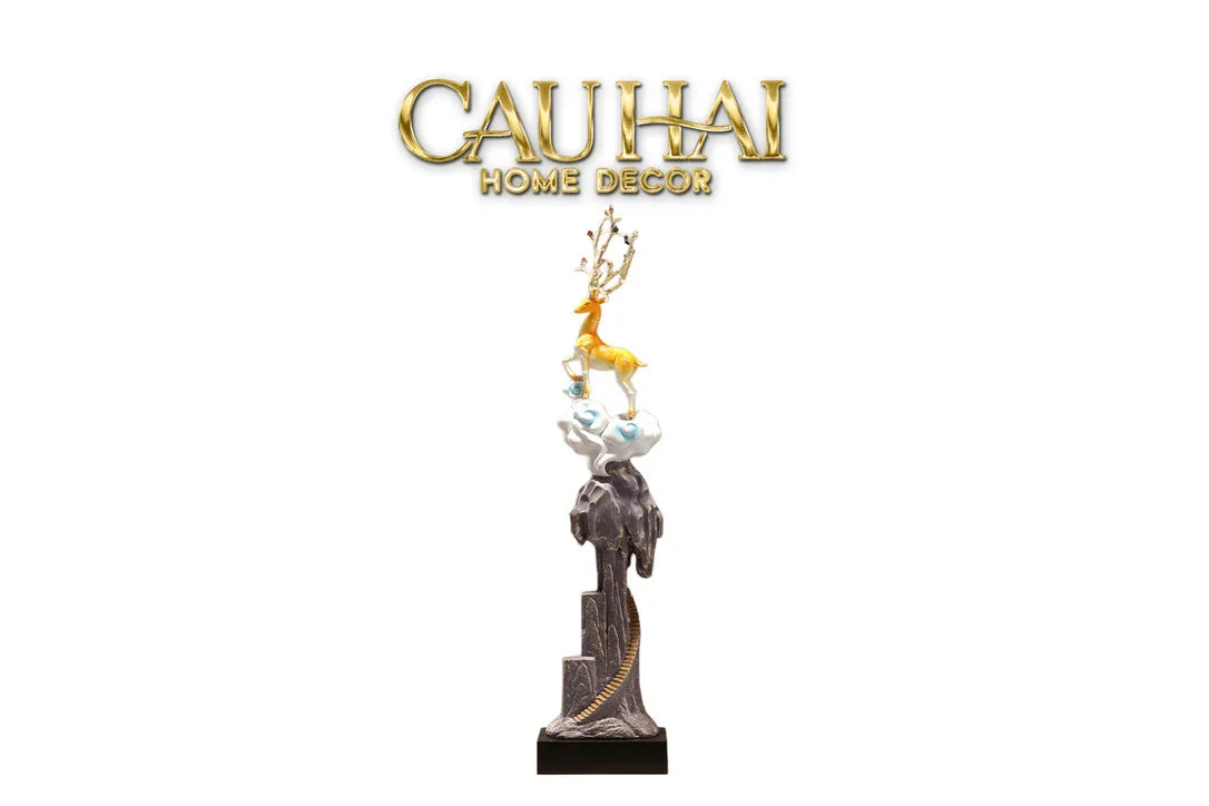 Tượng Hươu Đỉnh Núi Thiên Hựu - Celestial Antler Peak Sculpture H89-CẬU HAI HOME DECOR