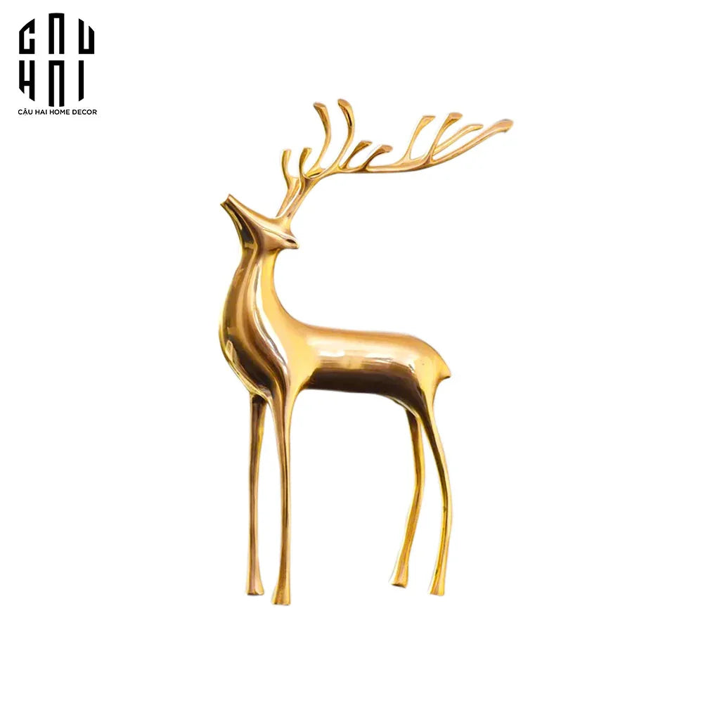 Tượng Hươu Golden Goddess Elk-CẬU HAI HOME DECOR