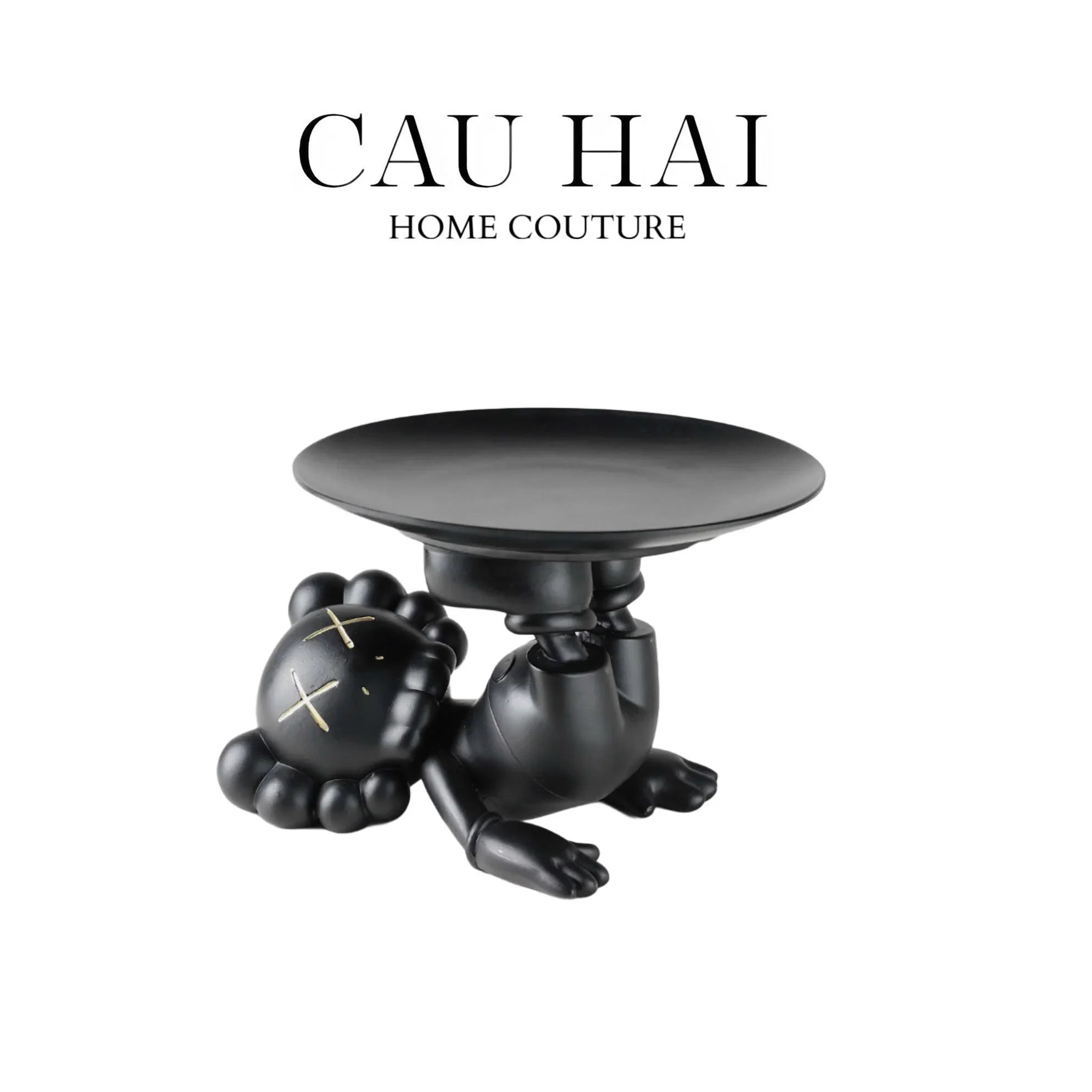 TƯỢNG JOYFUL BLACK KAW-CẬU HAI HOME DECOR
