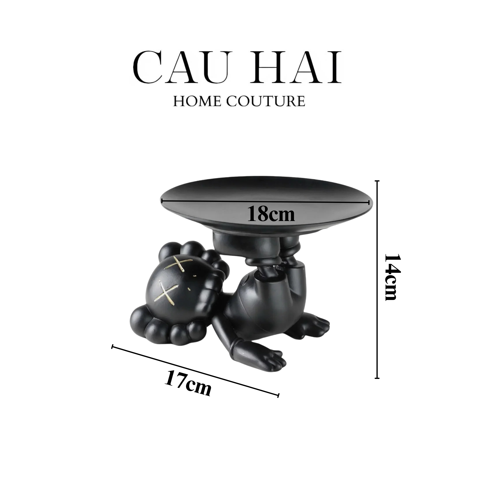 TƯỢNG JOYFUL BLACK KAW-CẬU HAI HOME DECOR