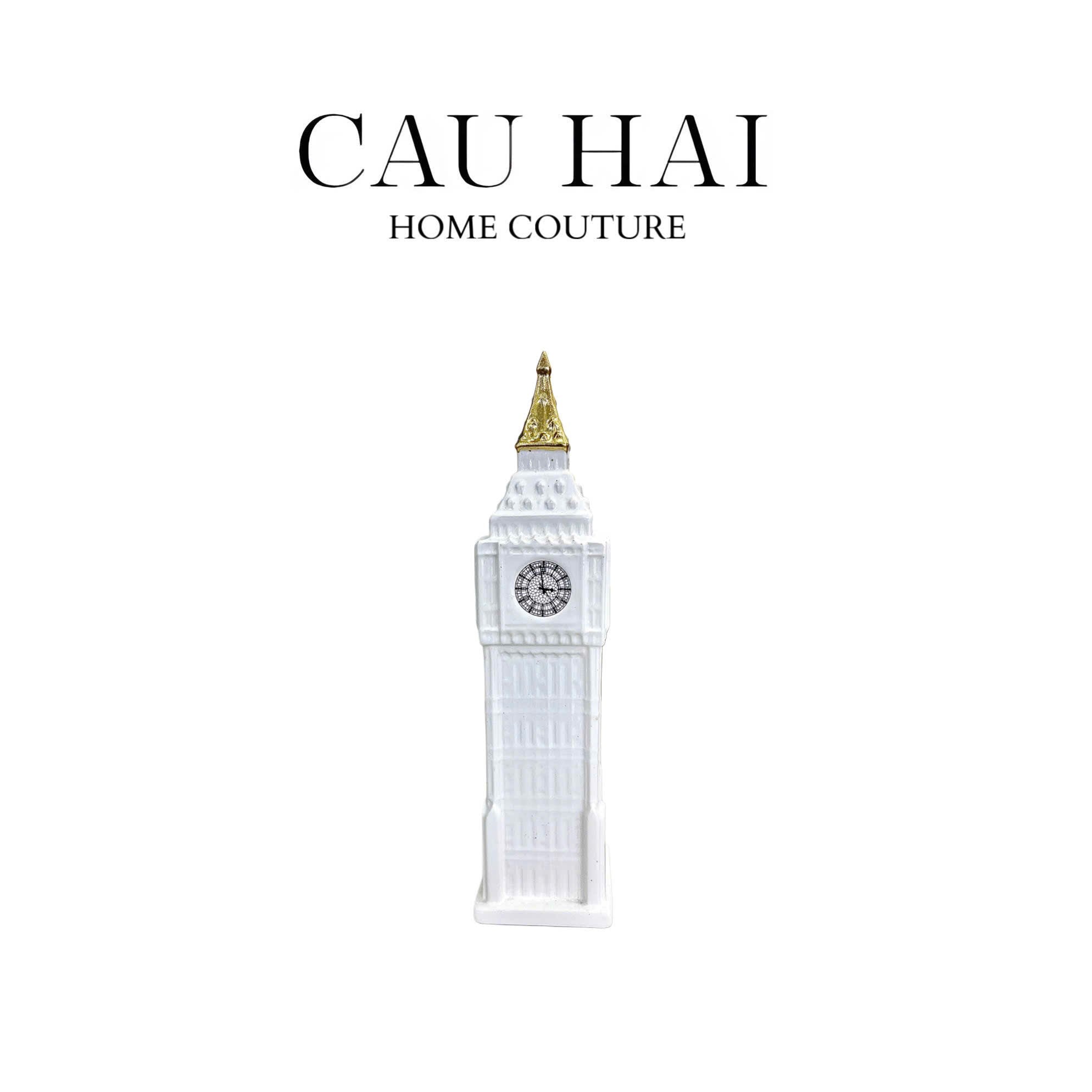 TƯỢNG LONDON BIG BEN CLOCK TOWER H30-CẬU HAI HOME DECOR