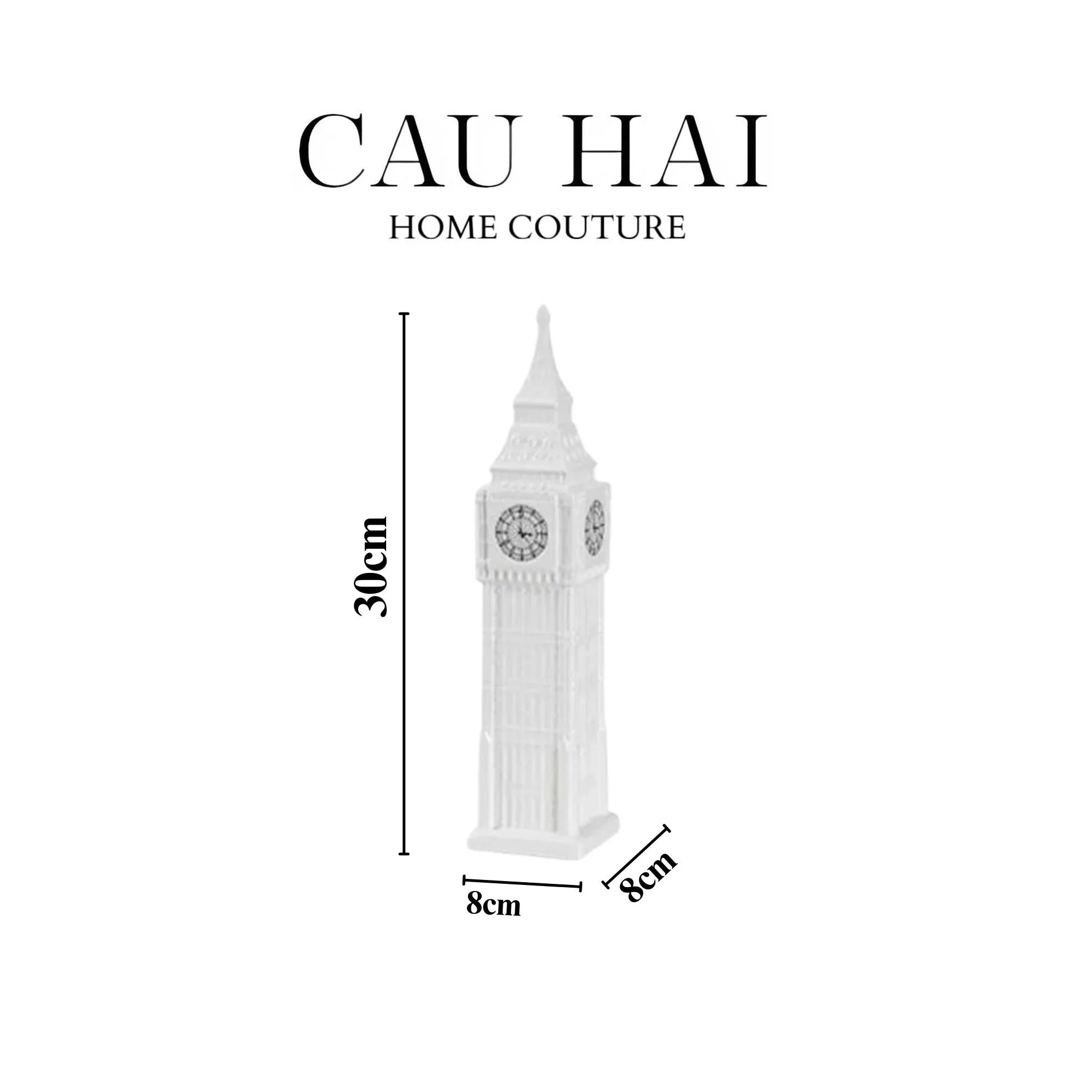 TƯỢNG LONDON BIG BEN CLOCK TOWER H30-CẬU HAI HOME DECOR