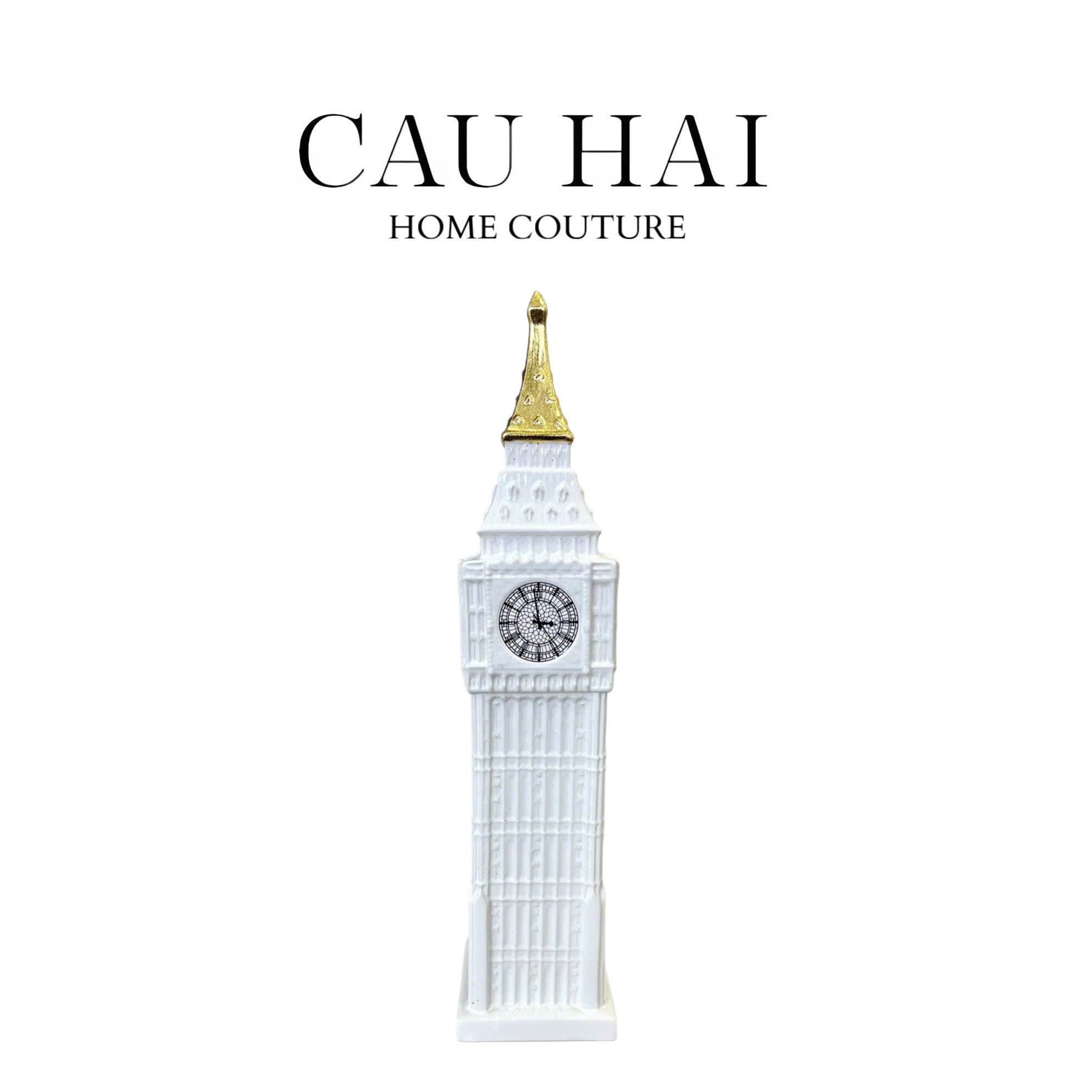TƯỢNG LONDON BIG BEN CLOCK TOWER H48-CẬU HAI HOME DECOR