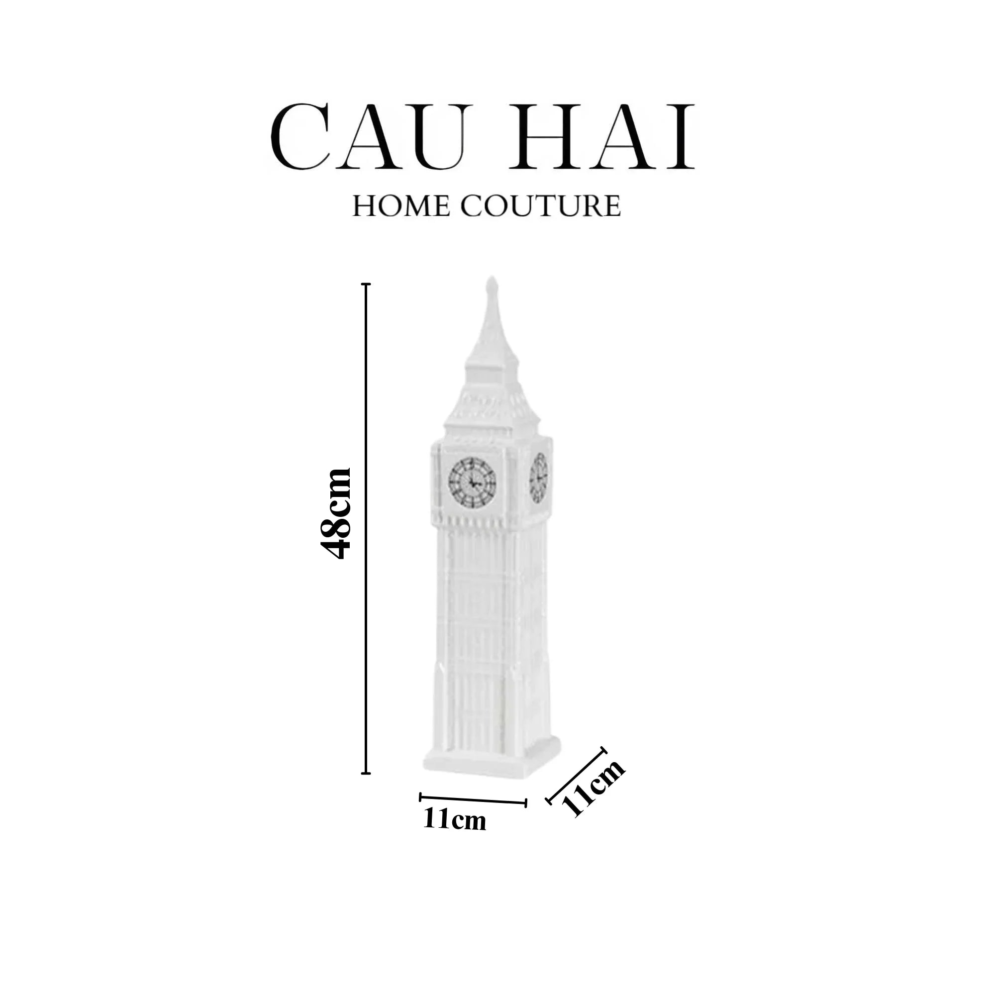TƯỢNG LONDON BIG BEN CLOCK TOWER H48-CẬU HAI HOME DECOR