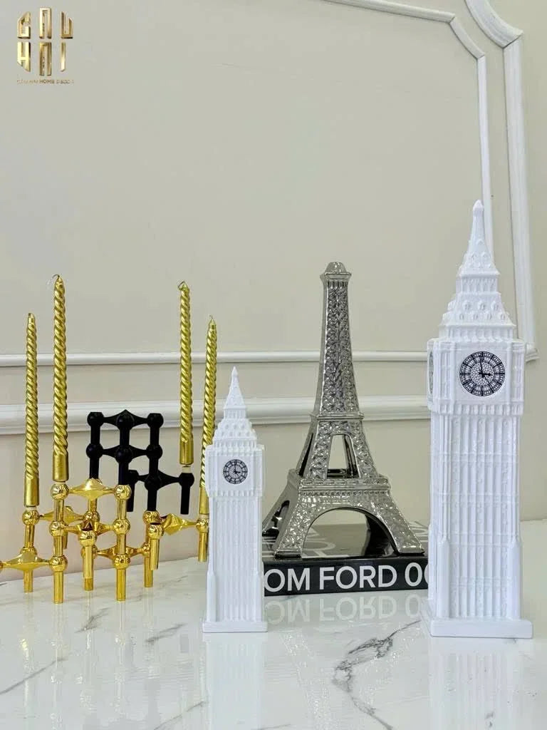 TƯỢNG LONDON BIG BEN CLOCK TOWER H48-CẬU HAI HOME DECOR