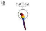 Tượng Maison Jungle Parrot - Ara On Circle-TƯỢNG TRANG TRÍ-CẬU HAI HOME DECOR