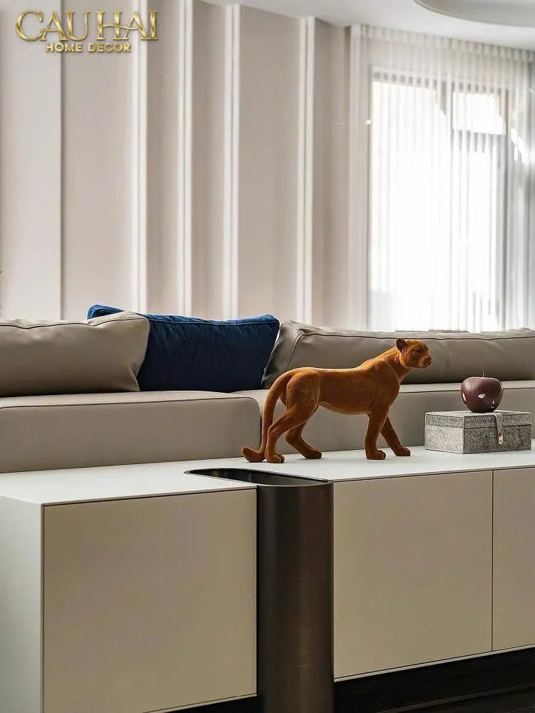 TƯỢNG MAJESTIC LEOPARD-CẬU HAI HOME DECOR