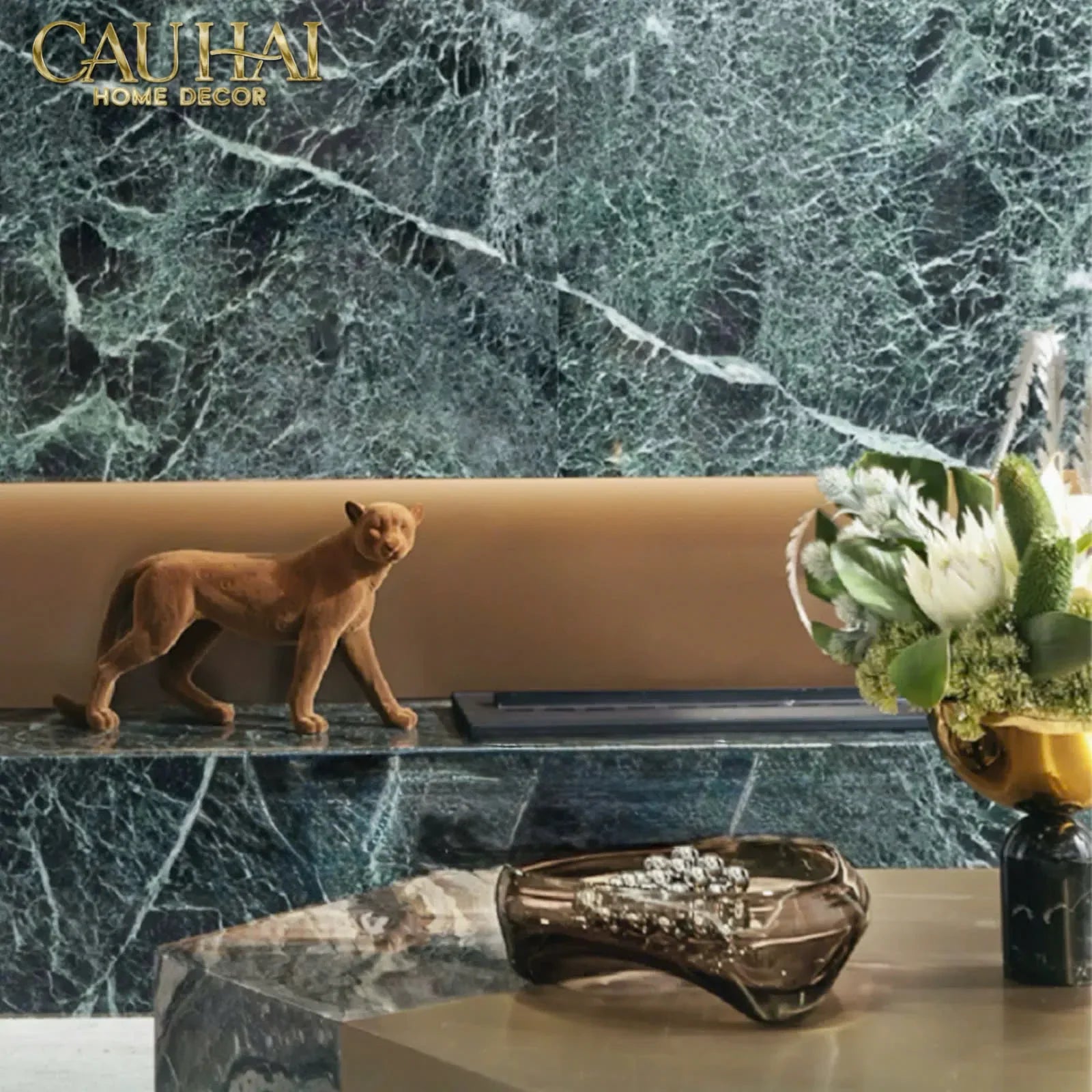 TƯỢNG MAJESTIC LEOPARD-CẬU HAI HOME DECOR