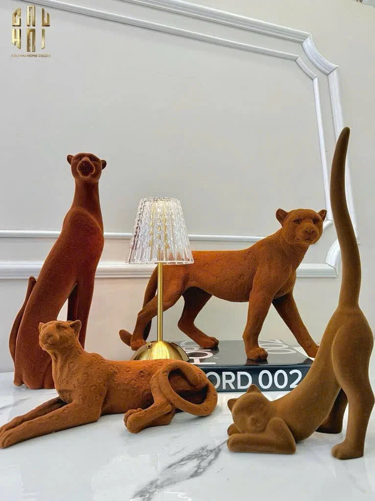 TƯỢNG MAJESTIC LEOPARD - LAYING-CẬU HAI HOME DECOR