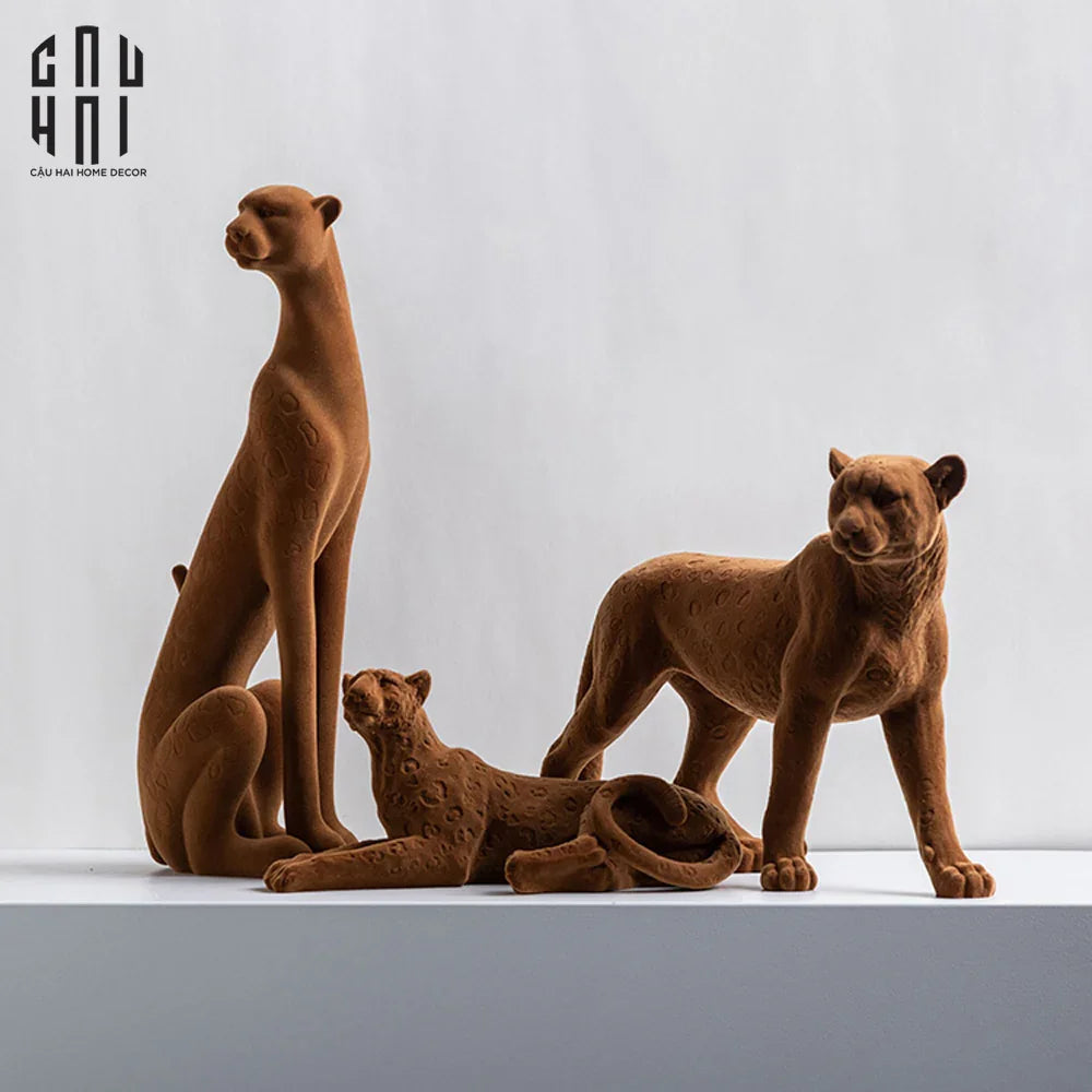 TƯỢNG MAJESTIC LEOPARD - LAYING-CẬU HAI HOME DECOR