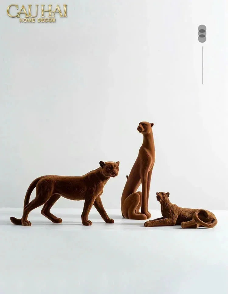TƯỢNG MAJESTIC LEOPARD - LAYING-CẬU HAI HOME DECOR