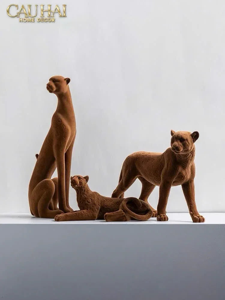 TƯỢNG MAJESTIC LEOPARD - LAYING-CẬU HAI HOME DECOR