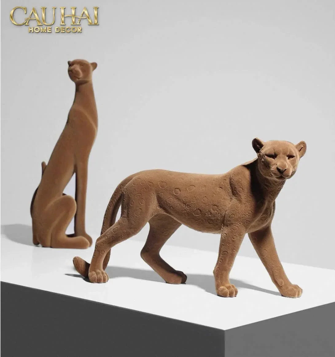 TƯỢNG MAJESTIC LEOPARD - STANDING-CẬU HAI HOME DECOR