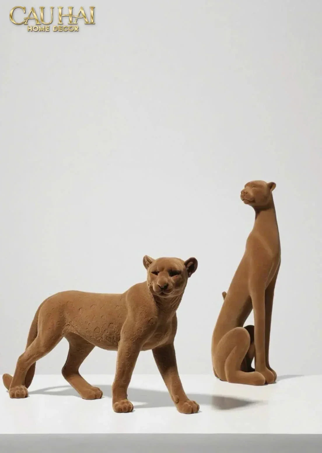 TƯỢNG MAJESTIC LEOPARD - STANDING-CẬU HAI HOME DECOR