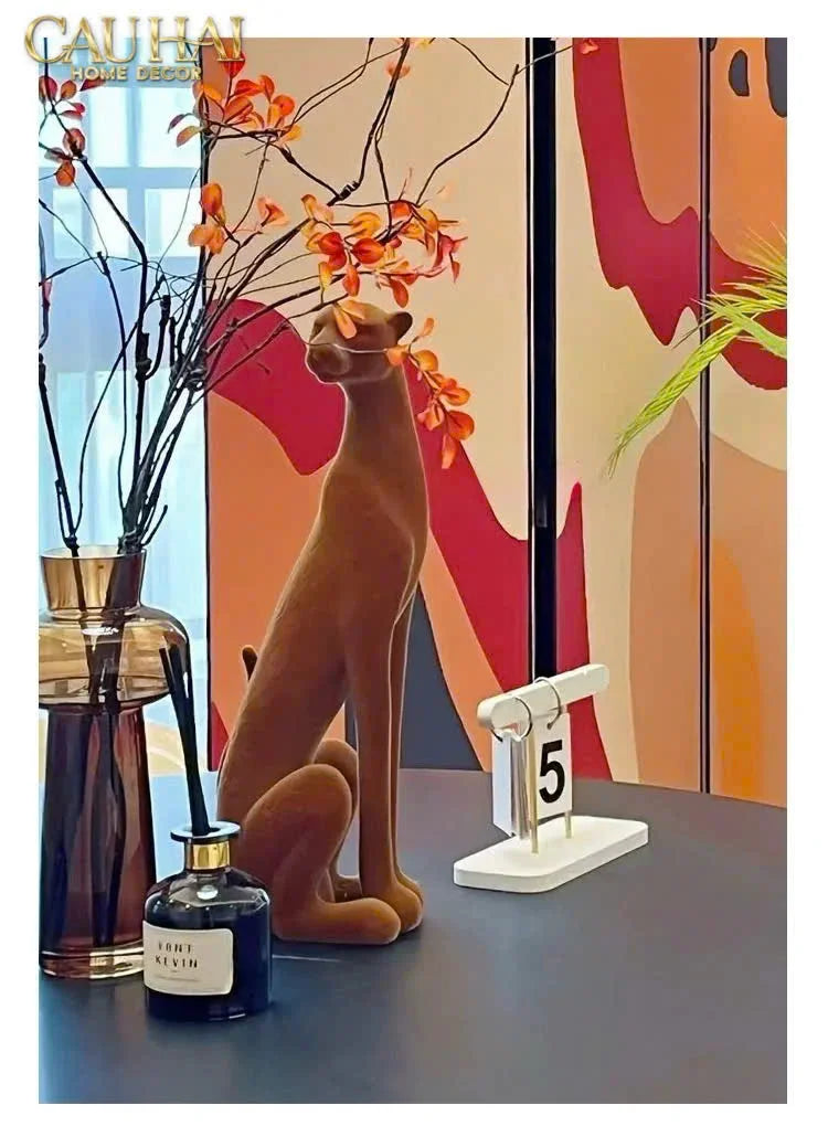 TƯỢNG MAJESTIC LEOPARD - STANDING-CẬU HAI HOME DECOR