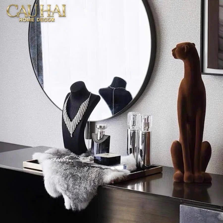 TƯỢNG MAJESTIC LEOPARD - STANDING-CẬU HAI HOME DECOR