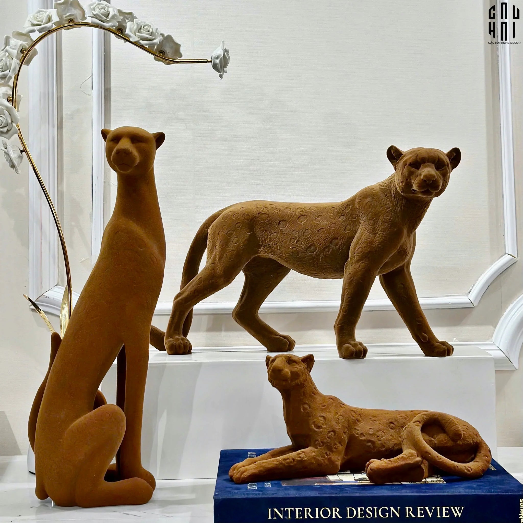 TƯỢNG MAJESTIC LEOPARD - STANDING-CẬU HAI HOME DECOR