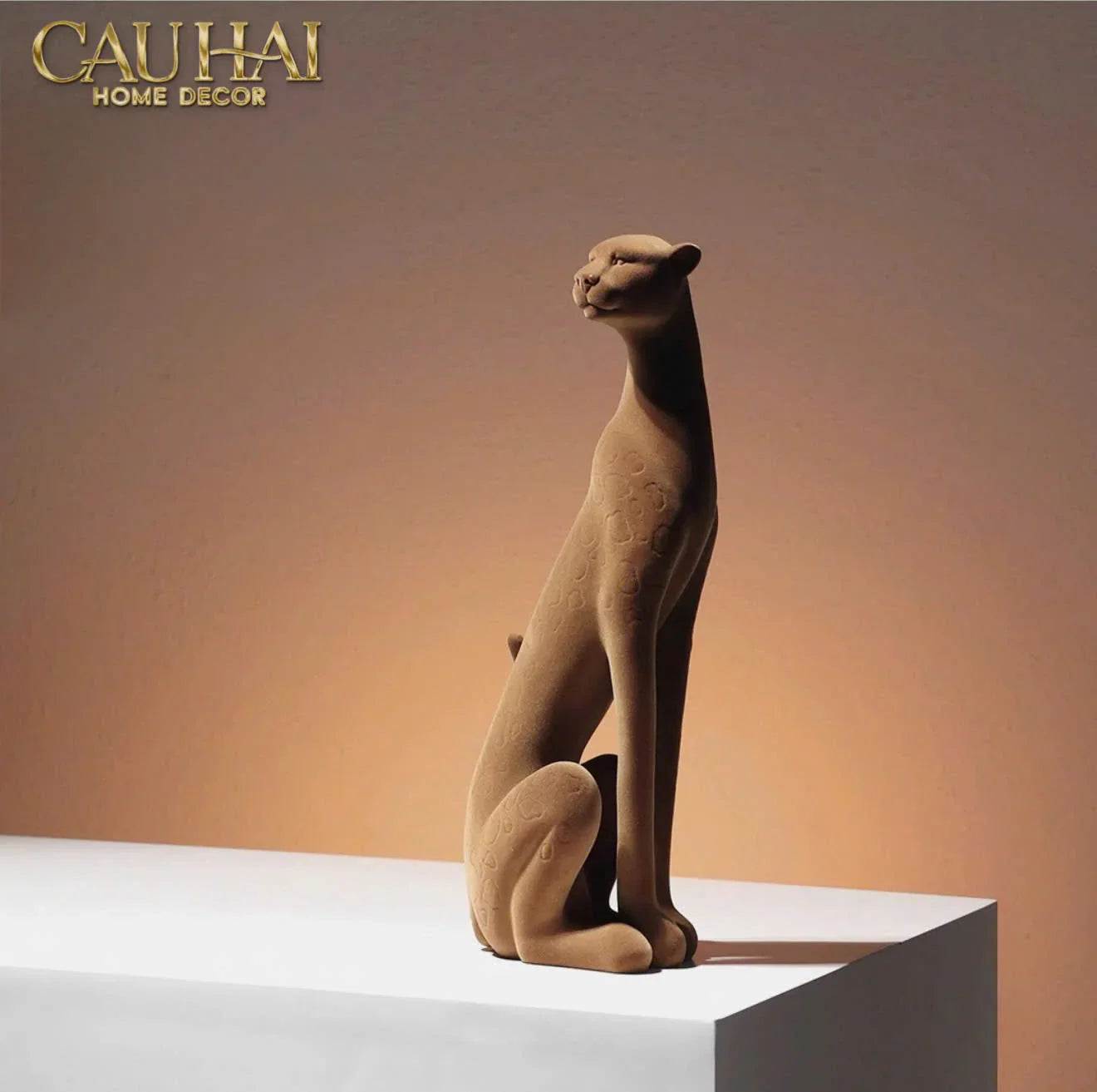 TƯỢNG MAJESTIC LEOPARD - STANDING-CẬU HAI HOME DECOR