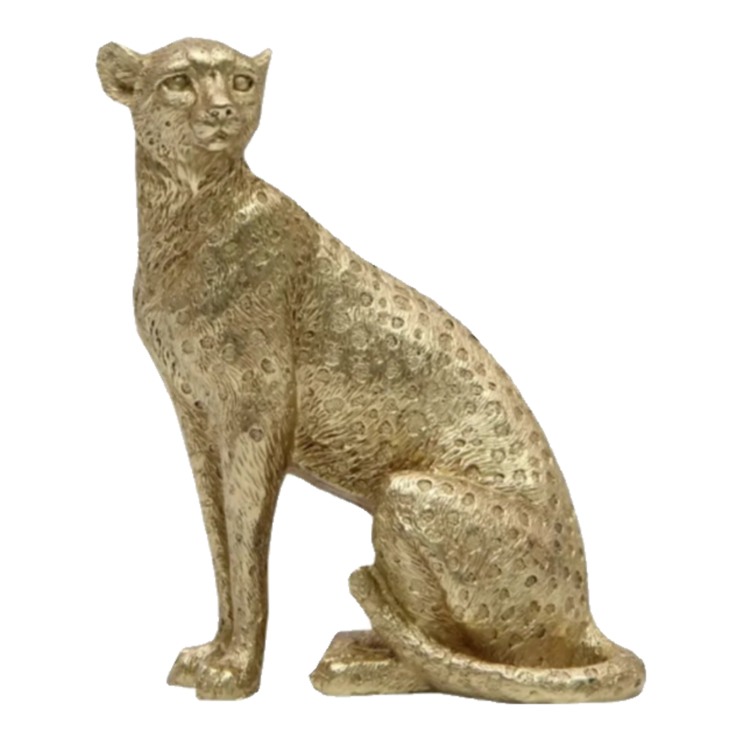 Maison Couture - Tượng Báo Bằng Đồng - Majetic Laiton Brasson Panther Ornaments 13x6.5x14
