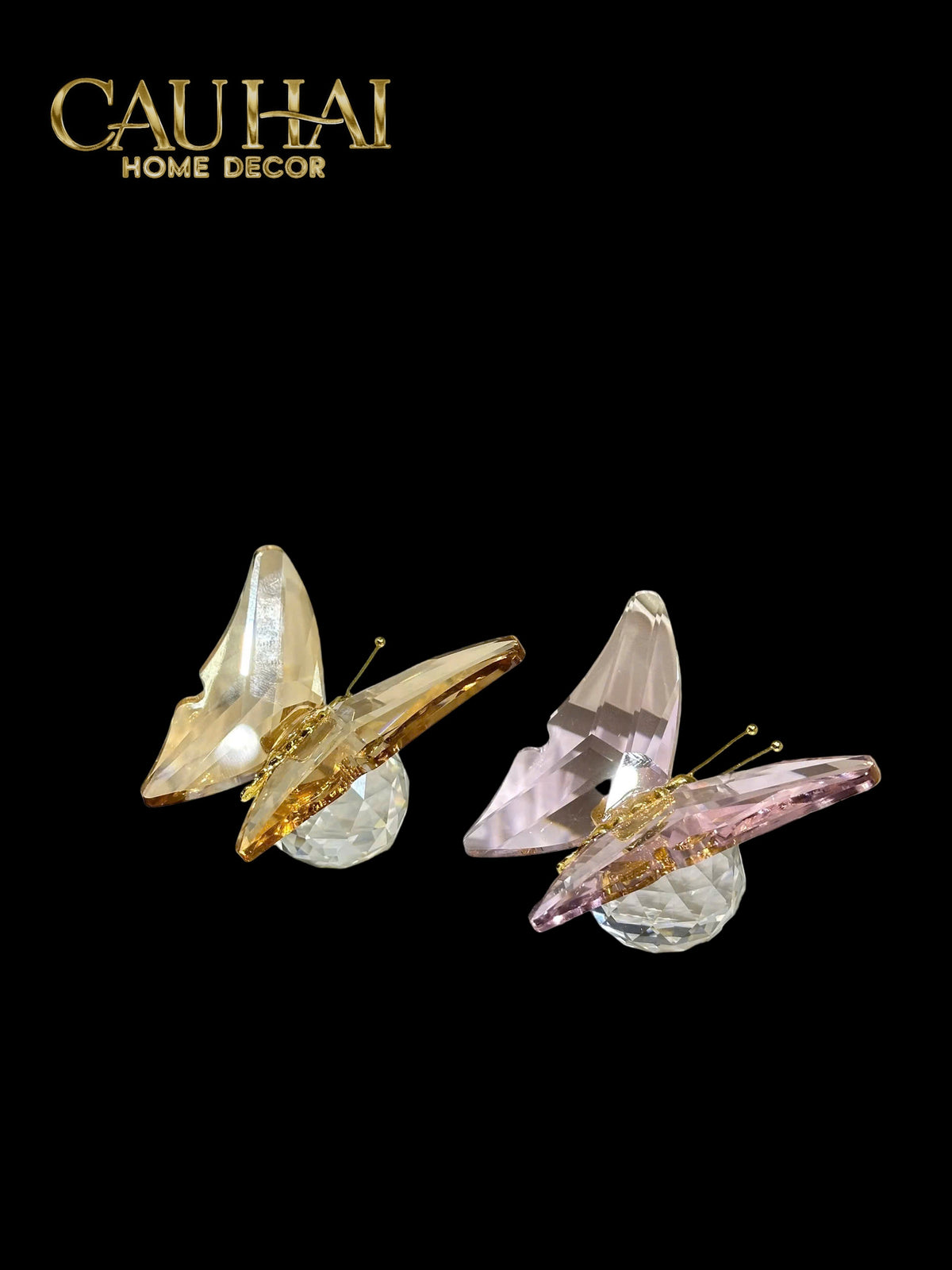 Tượng Mini Bướm Pha Lê Petit Papillon En Cristaleries 7.5x7x5-TRANG TRÍ-CẬU HAI HOME DECOR-CẬU HAI HOME DECOR