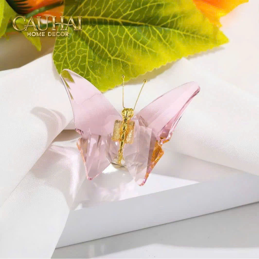 Tượng Mini Bướm Pha Lê Petit Papillon En Cristaleries 7.5x7x5-TRANG TRÍ-CẬU HAI HOME DECOR-CẬU HAI HOME DECOR
