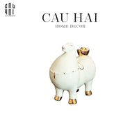 Tượng Ngựa Gốm Tráng Men Kim Mã Phú Quý-CẬU HAI HOME DECOR