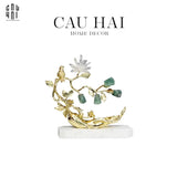 TƯỢNG NHÂN SÂM ĐÁ THẠCH ANH - ROOT OF IMMOTALITY-CẬU HAI HOME DECOR