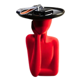 Haute Folie - Tượng Cô Gái Nhung Đỏ Muse de Velours Rouge Coupelle 22x15-TƯỢNG TRANG TRÍ-Đối tác tại Trung Quốc theo từng đơn đặt hàng-CẬU HAI HOME DECOR