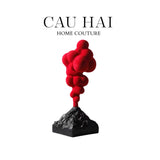 Tượng Nhung Đỏ Red Velvet Volcano Fw25 H36-CẬU HAI HOME DECOR