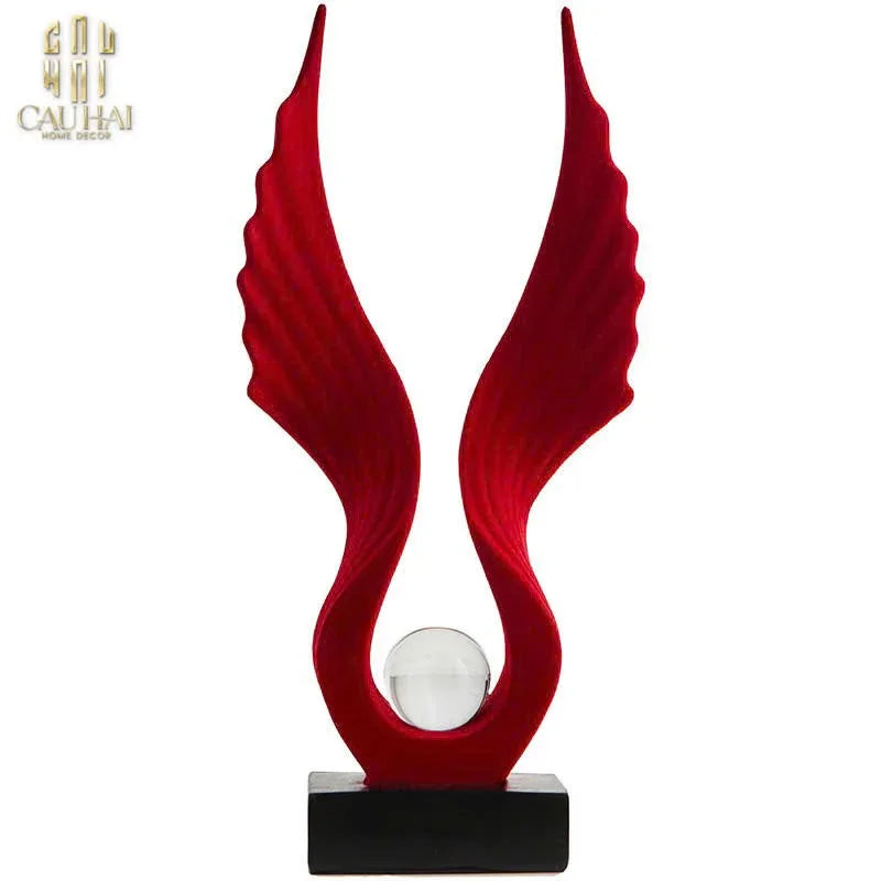 TƯỢNG NHUNG ĐỎ SCARLET WINGS FW25-CẬU HAI HOME DECOR