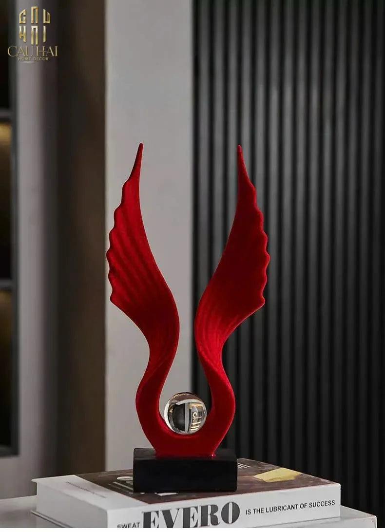 TƯỢNG NHUNG ĐỎ SCARLET WINGS FW25-CẬU HAI HOME DECOR