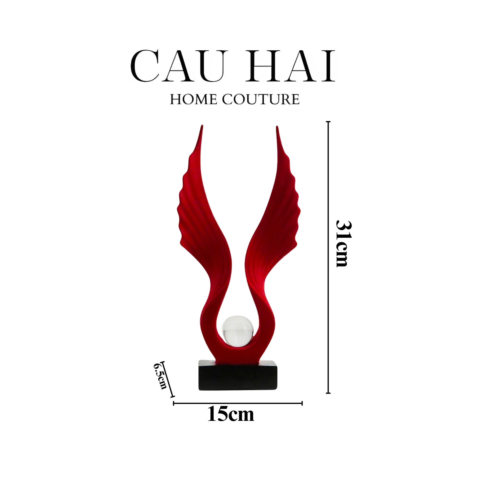 TƯỢNG NHUNG ĐỎ SCARLET WINGS FW25-CẬU HAI HOME DECOR