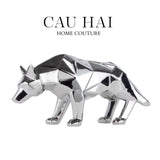 TƯỢNG PLATINUM GEOMETRIC WOLF FW25-CẬU HAI HOME DECOR