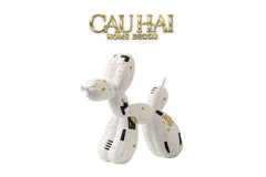 Tượng Puppy Balloon Pupp-X Mécanique Blanc / Noir-CẬU HAI HOME DECOR