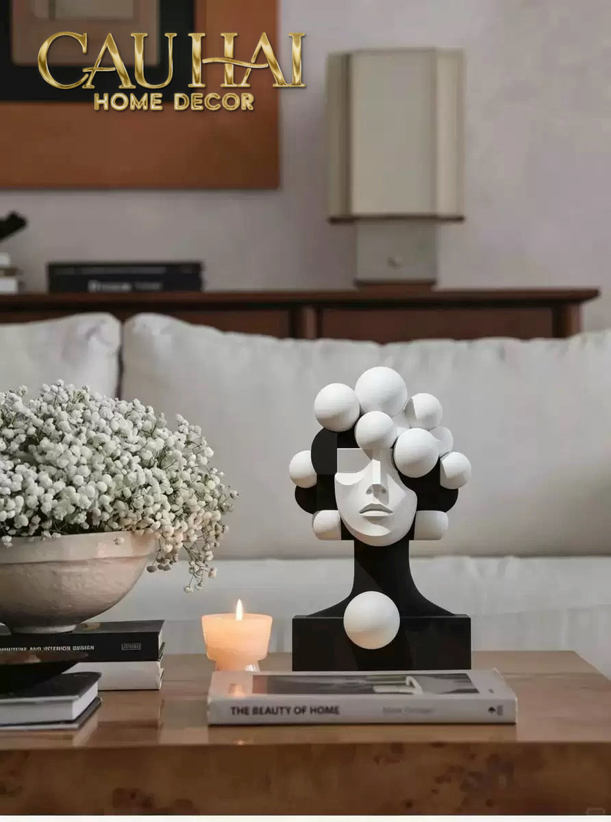 Tượng Quý Cô Dualité Sphère Masque H29-CẬU HAI HOME DECOR