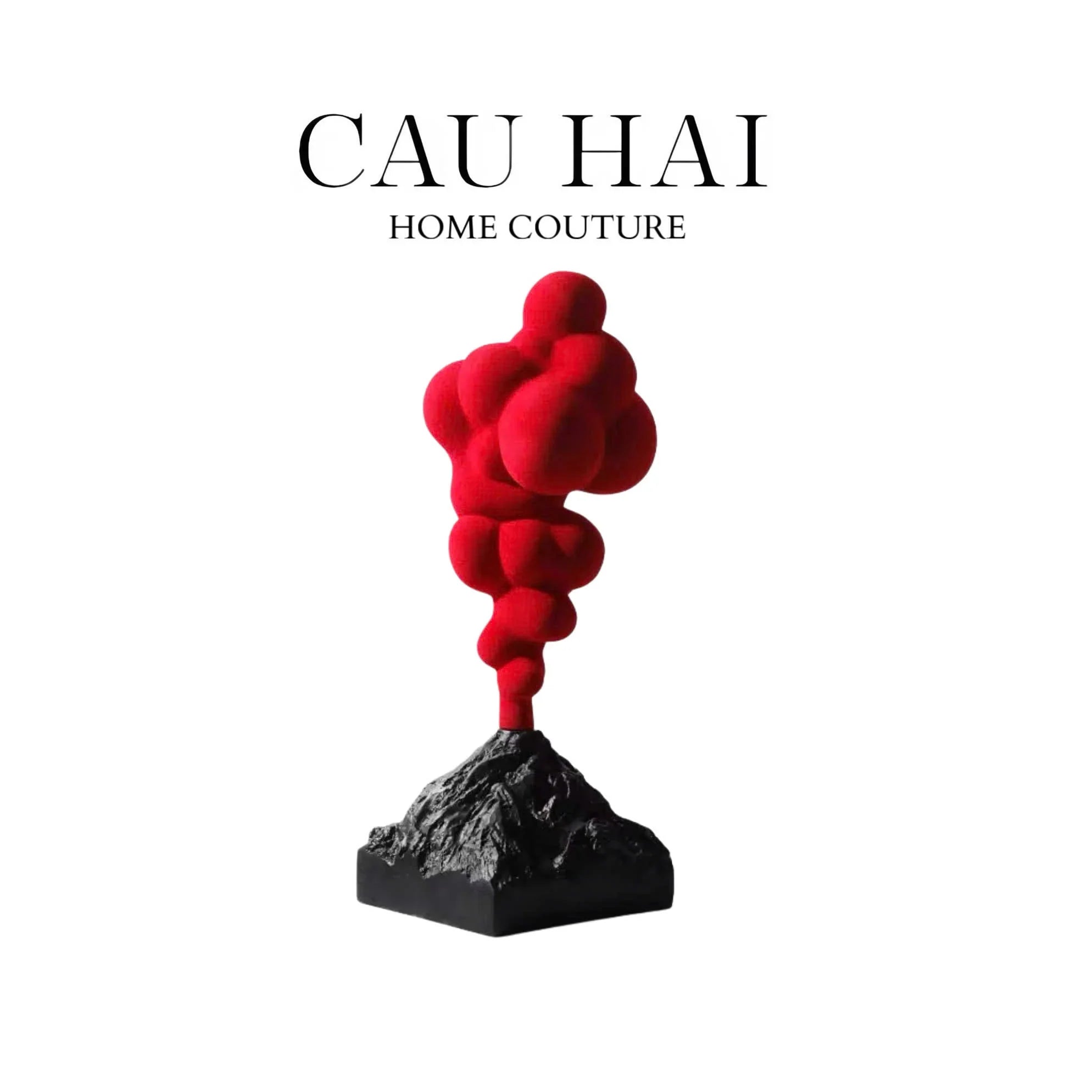 TƯỢNG RED VELVET VOLCANO FW25 H36-CẬU HAI HOME DECOR