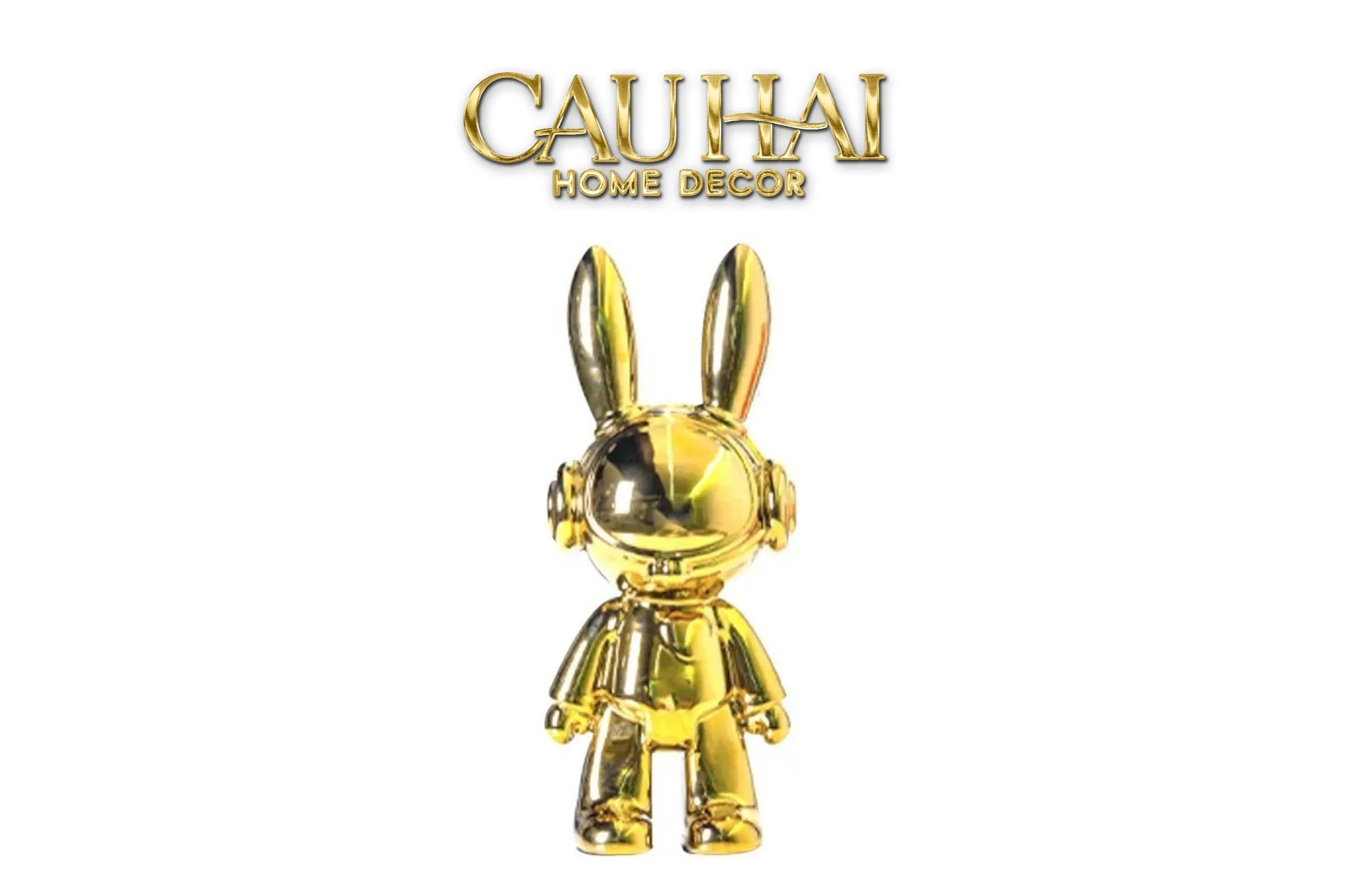 Tượng Thỏ Ultra Lapin Astronaute Or-CẬU HAI HOME DECOR